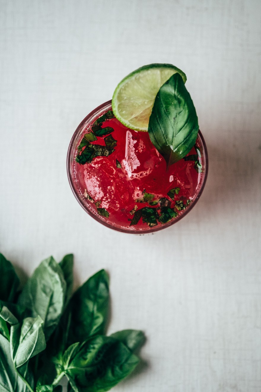 Mocktail Recipes| Pomegranate Basil 