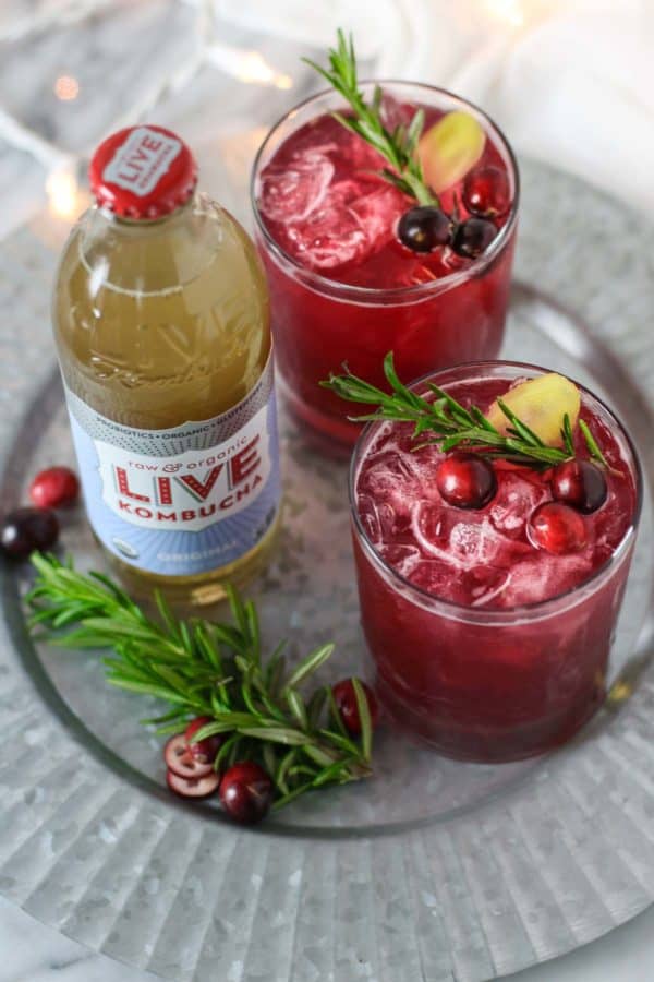 Mocktail Recipes | Cranberry Kombucha 