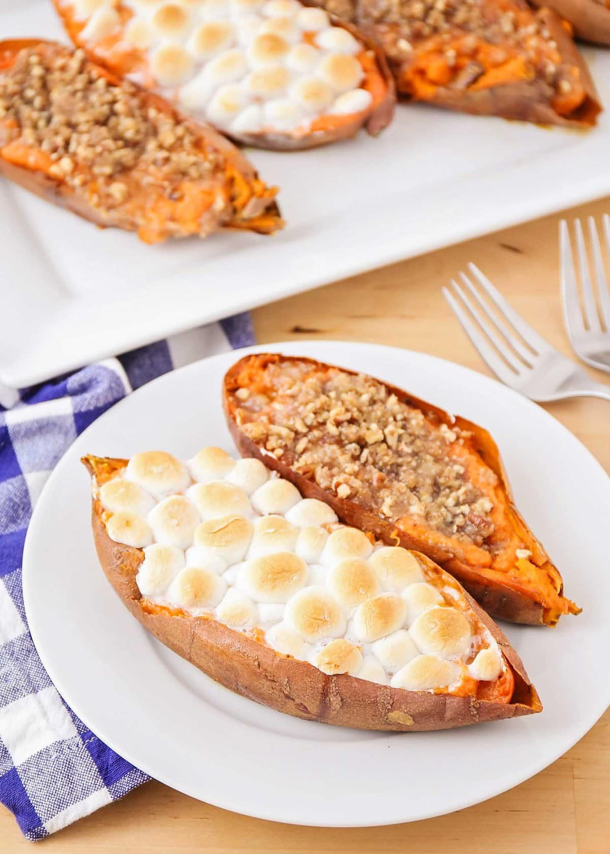 friendsgiving Recipes | easy thanksgiving side dishes | twice baked sweet potatoes