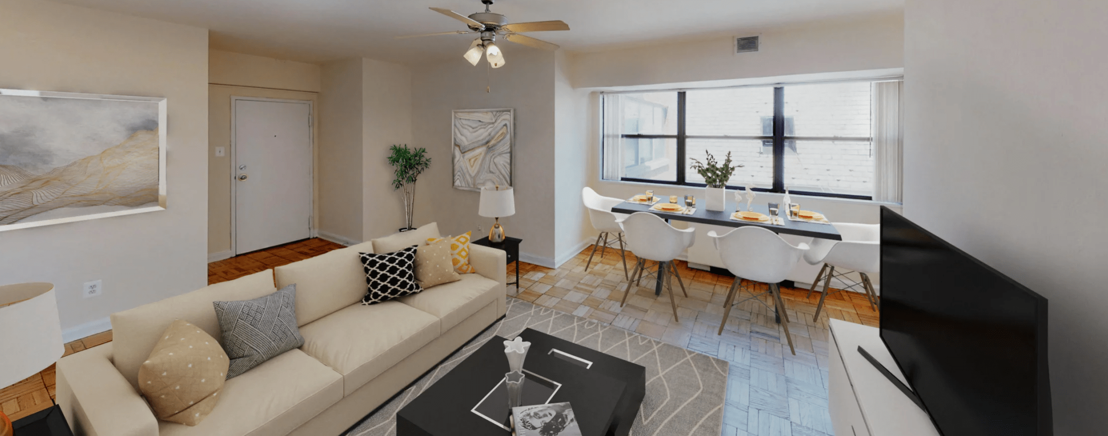 Luxury Apartments in Washington, DC | 2401 Pennsylvania Ave Residences | Living Room